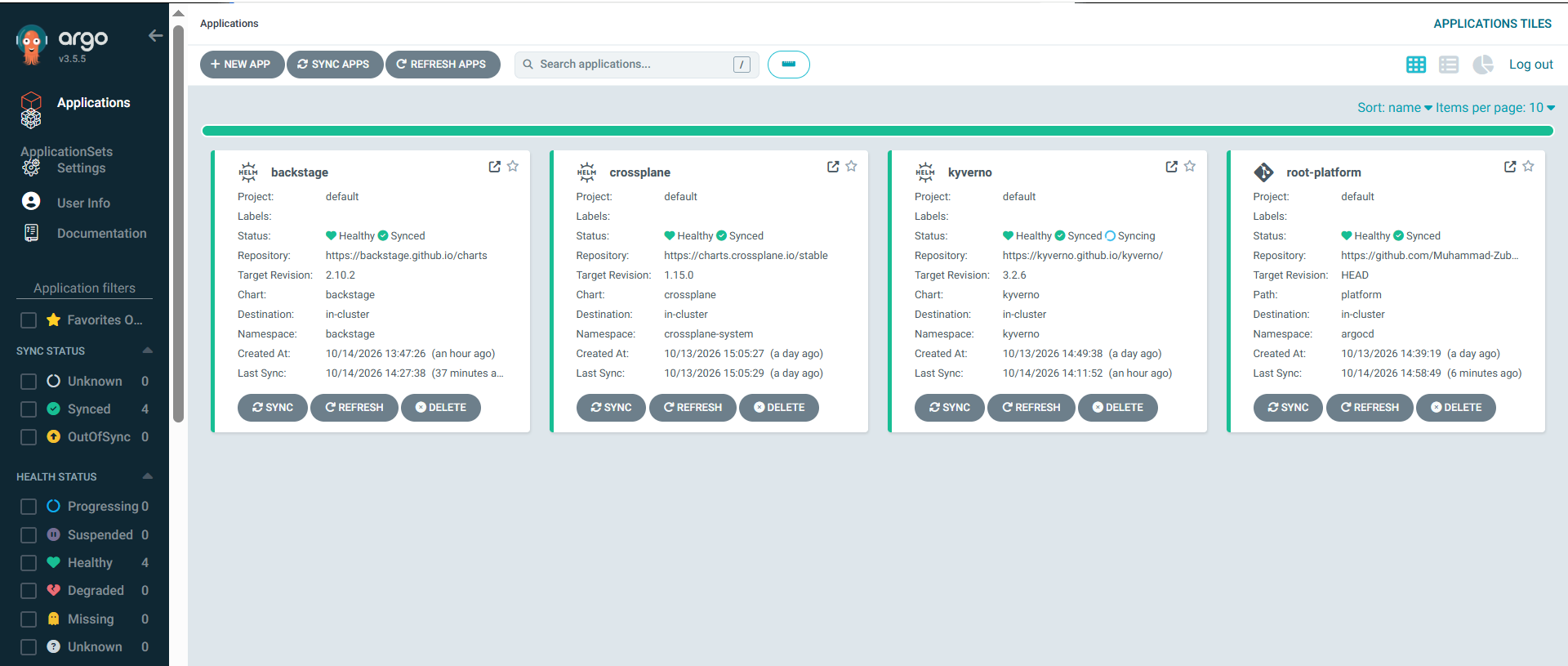 Argo CD GitOps Dashboard